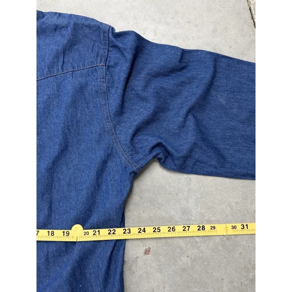 Wrangler Pearl Snap Denim button up T Shirt Size XL